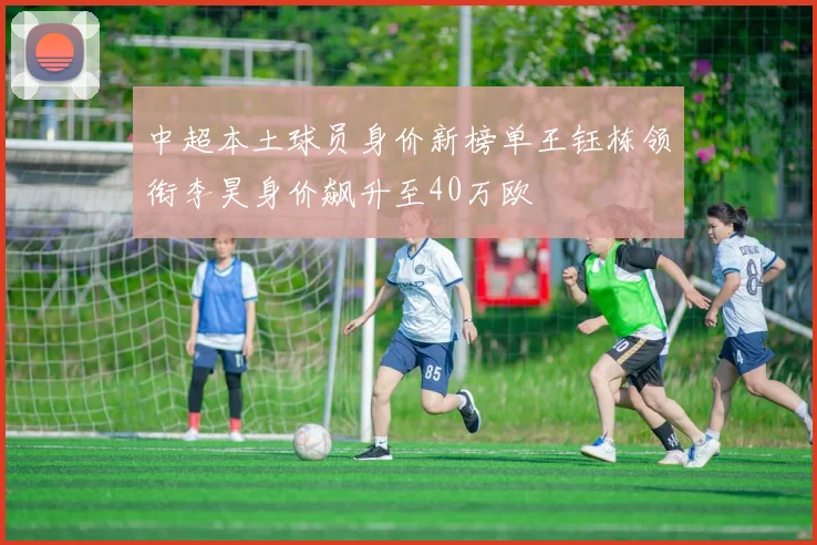 中超本土球员身价新榜单王钰栋领衔李昊身价飙升至40万欧